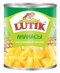 Ананасы LUTIK кусочками в сиропе 560 г