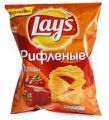 Чипсы LAYS рифленые паприка 81 г