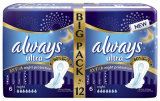 Прокладки гигиенические Always Ultra night экстразащита уп.6х2