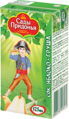 Сок САДЫ ПРИДОНЬЯ яблоко-груша 0.125 л