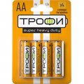 Батарейки Трофи соленая АА 4шт