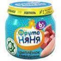 ФрутоНяня Пюре цыпленок с говядиной бан.80г
