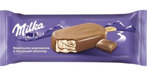 Мороженое MILKA Эскимо с шоколадным соусом 90мл