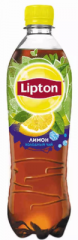 Холодный чай LIPTON чёрный лимон 0.5 л