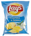 Чипсы  LAYS сметана и зелень 90 г