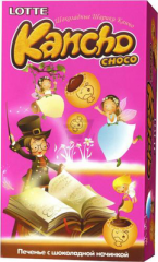 Печенье LOTTE Kancho Choco с шоколадной начинкой 42 г