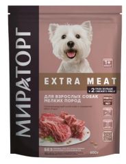 Корм WINNER Extra Meat с говядиной для собак мелких пород 600 г