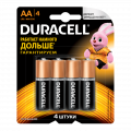 Батарейка DURACELL АА щелочная 4 шт.