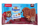 Пирожное бисквитное МЕДВЕЖОНОК БАРНИ Fun sandvich с какао 180 г