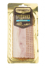 Грудинка СТАРОДВОРЬЕ из свинины копчено-вареная нарезка 120 г