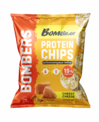 Чипсы протеиновые цельнозерновые BOMBBAR со вкусом нежного сыра 50г