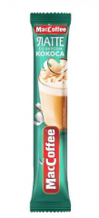 Кофейный напиток растворимый MACCOFFEE Латте со вкусом кокоса 18 г