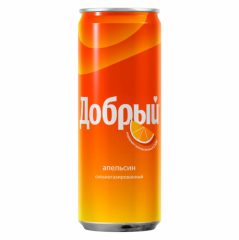 Напиток ДОБРЫЙ со вкусом апельсина газированный 330 мл