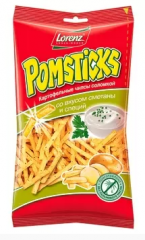 Чипсы LORENZ Pomsticks со вкусом сметаны и специй 100 г