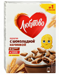 Подушечки ЛЮБЯТОВО с шоколадной начинкой 220 г