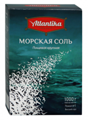 Соль ATLANTIKA морская пищевая крупная 1 кг