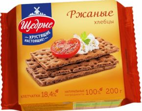 Хлебцы ЩЕДРЫЕ ржаные 200 г