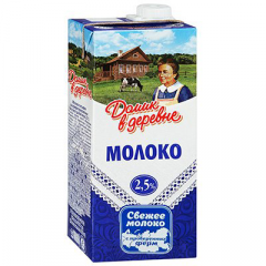 Молоко ДОМИК В ДЕРЕВНЕ ультрапастеризованное 950 мл 2,5%