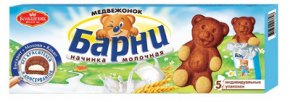Пирожное МЕДВЕЖОНОК БАРНИ бисквитное с молочной начинкой 150 г