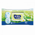 Бумага туалетная влажная AURA Nice уп.42 /с крышкой/