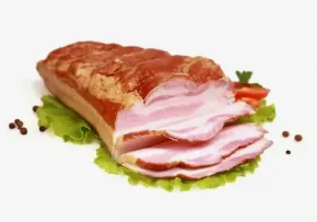 Грудинка Полтавская БМПК варено-копченая на шкуре вес