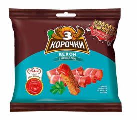 Сухарики ТРИ КОРОЧКИ ржаные бекон с кетчупом 85 г