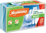 Губка ХОЗЯЮШКА МИЛА MAXI для мытья посуды 5 шт.