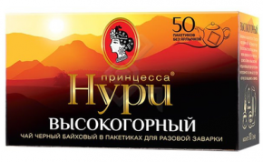 Чай черный ПРИНЦЕССА НУРИ Высокогорный 50х2г