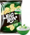 Чипсы BIG BON со вкусом сметаны и лука 75 г