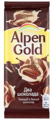 Шоколад ALPEN GOLD Два шоколада 85 г
