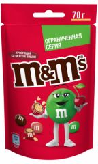Драже M&MS в молочном шоколаде покрытое хрустящей разноцветной глазурью со вкусом вишни 70 г