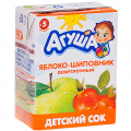 Агуша Сок яблоко-шиповник осветленный 5+ мес. уп. 200мл