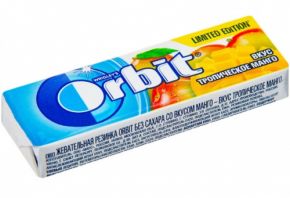 Жевательная резинка ORBIT Тропическое манго без сахара 13.6 г