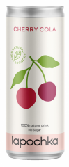 Напиток LAPOCHKA Cherry Cola среднегазированный 0.33 л ж/б
