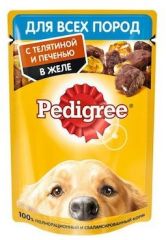 PEDIGREE телятина и печень в желе 85 г